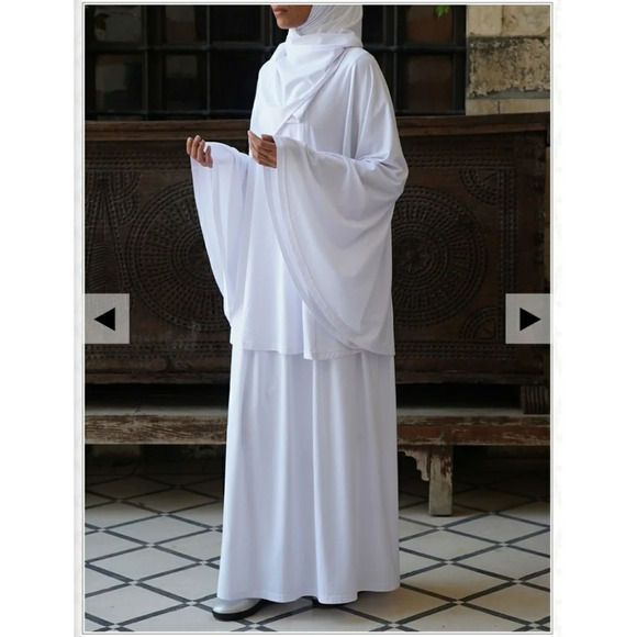 Women Islamic Prayer Set Clothes Maxi Lightweight Jersey Standard Size - Picture 2 of 6